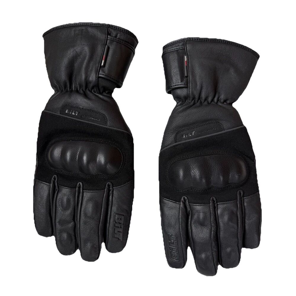 Men’s Bilt Black Motorcycle Riding Leather Gloves BLG-98 Size XL
